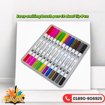 Ahona Corporation Keep Smiling Brush Pen 12 Dual Tip Set