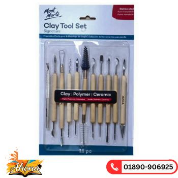 Mont Marte Clay Tools Set 11pce – Quality Sculpting Kit