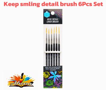 Buy Keep Smiling Mini Detail Liner painting brush Pack of 6 from Ahona Corporation