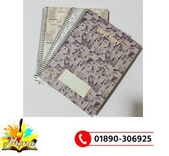 Spiral Khata 120 Page Offset Paper 70 GSM 6 Design 3 Pcs Combo | Ahona Corporation