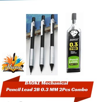 BAUKE Mechanical Pencil Lead 2B 0.3 MM 2Pcs Combo