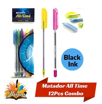 MATADOR All-Time Ball Pen Black Ink 12Pcs