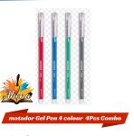 Matador Gel Pen 4 Colour 4Pcs Combo